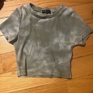 SHEIN Olive Ribbed Crop Top